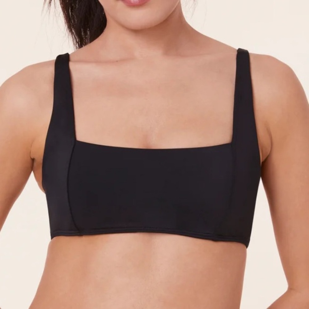 Andie NWT The Havana Black swimsuit Bikini Top S